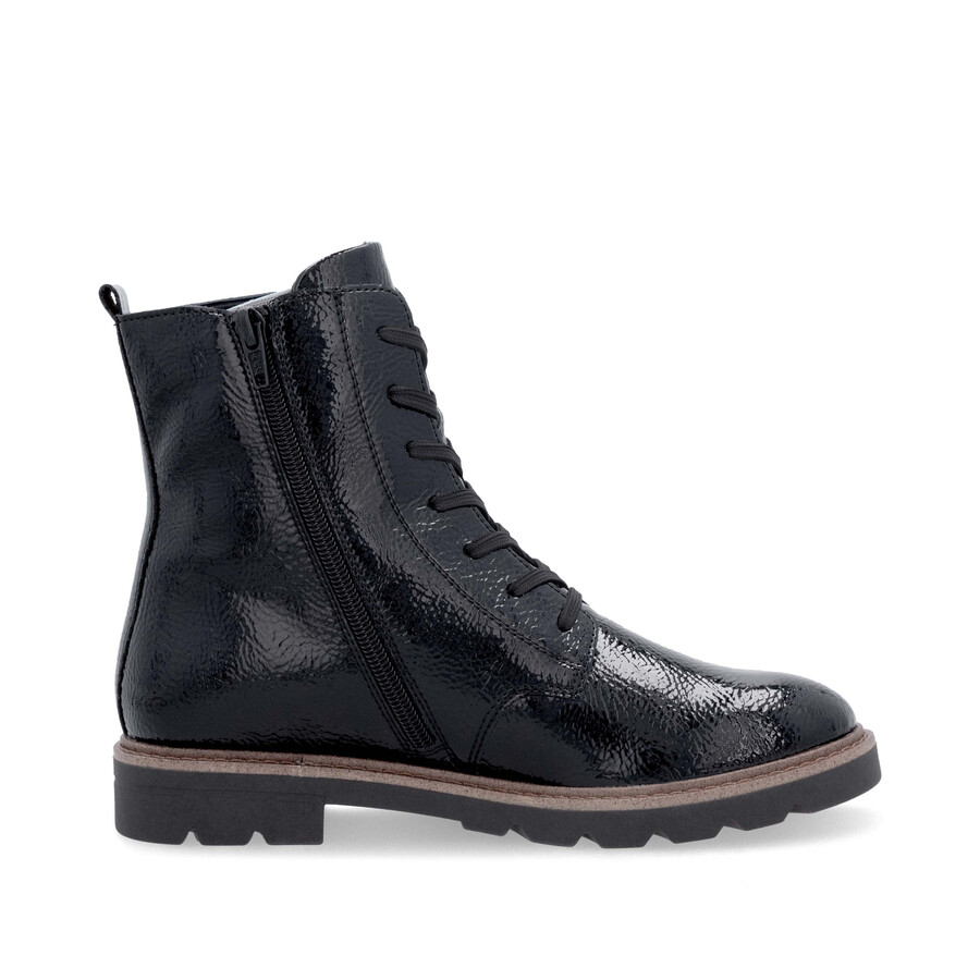 schwarze damen-stiefeletten mit reißverschluss remonte d2q71-03