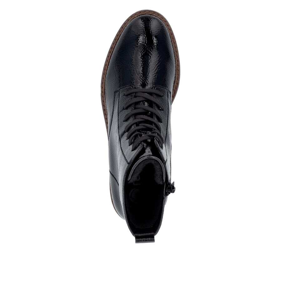 schwarze damen-stiefeletten mit reißverschluss remonte d2q71-03