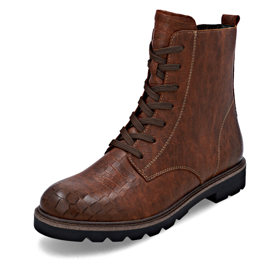 braune damen-stiefeletten mit reißverschluss remonte d2q71-22