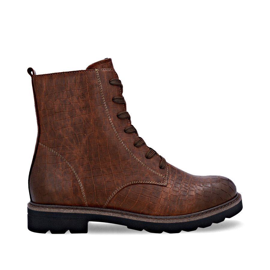 braune damen-stiefeletten mit reißverschluss remonte d2q71-22