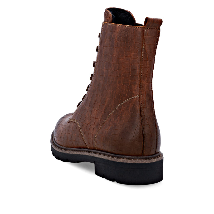 braune damen-stiefeletten mit reißverschluss remonte d2q71-22