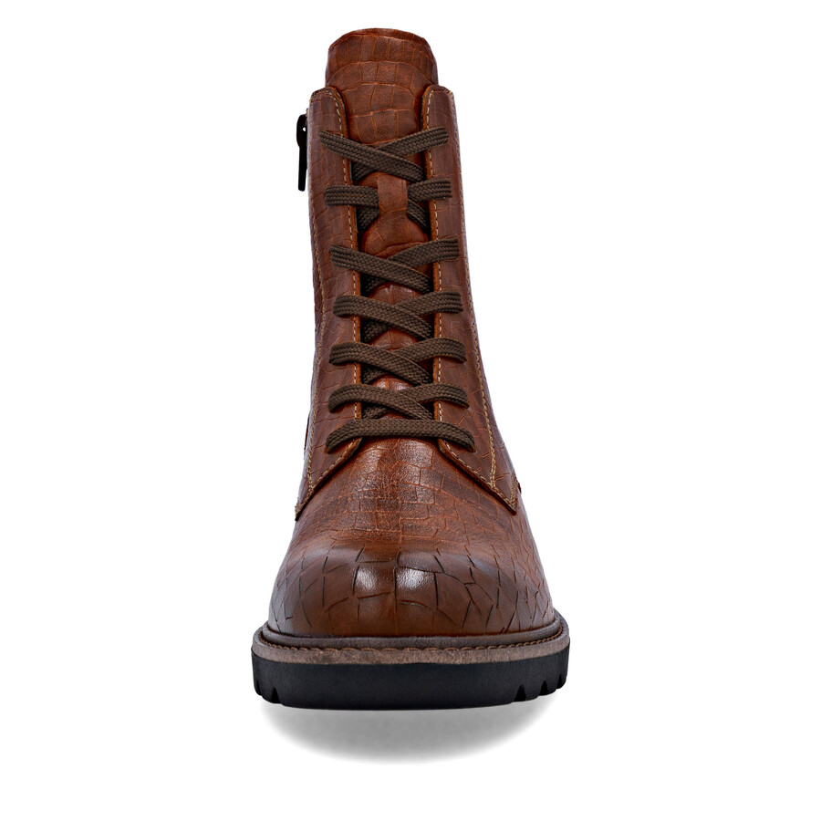 braune damen-stiefeletten mit reißverschluss remonte d2q71-22