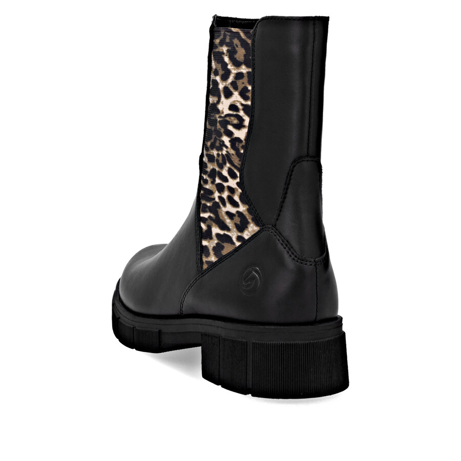 schwarze damen-stiefeletten mit reißverschluss remonte d2s70-03