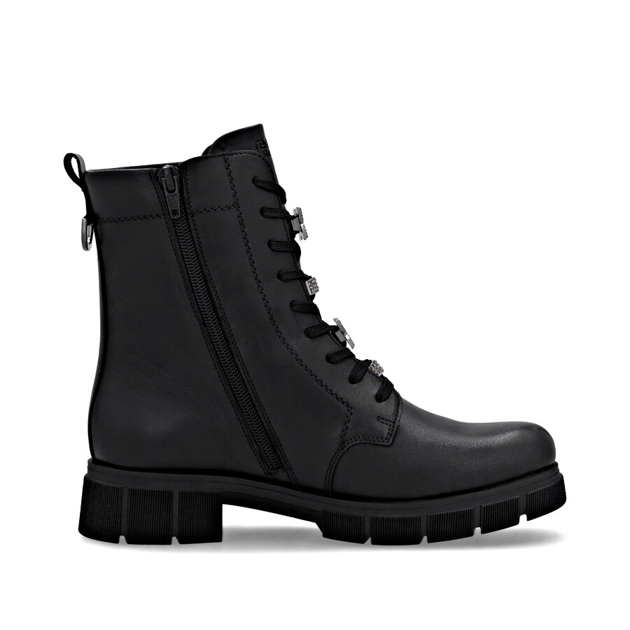 schwarze damen-stiefel mit reißverschluss remonte d2s73-00