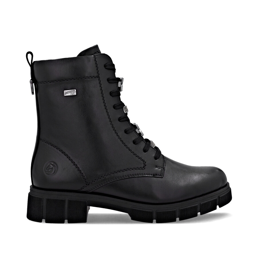schwarze damen-stiefel mit reißverschluss remonte d2s73-00