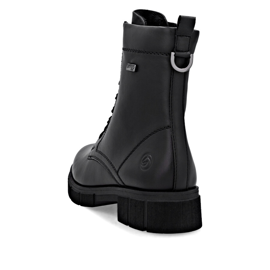 schwarze damen-stiefel mit reißverschluss remonte d2s73-00