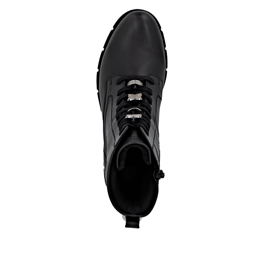 schwarze damen-stiefel mit reißverschluss remonte d2s73-00