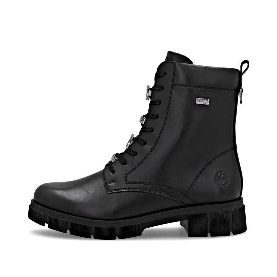 schwarze damen-stiefel mit reißverschluss remonte d2s73-00