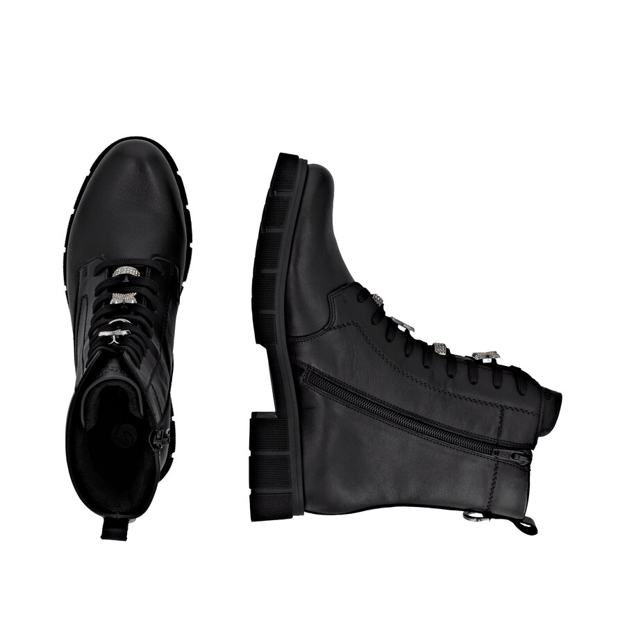 schwarze damen-stiefel mit reißverschluss remonte d2s73-00