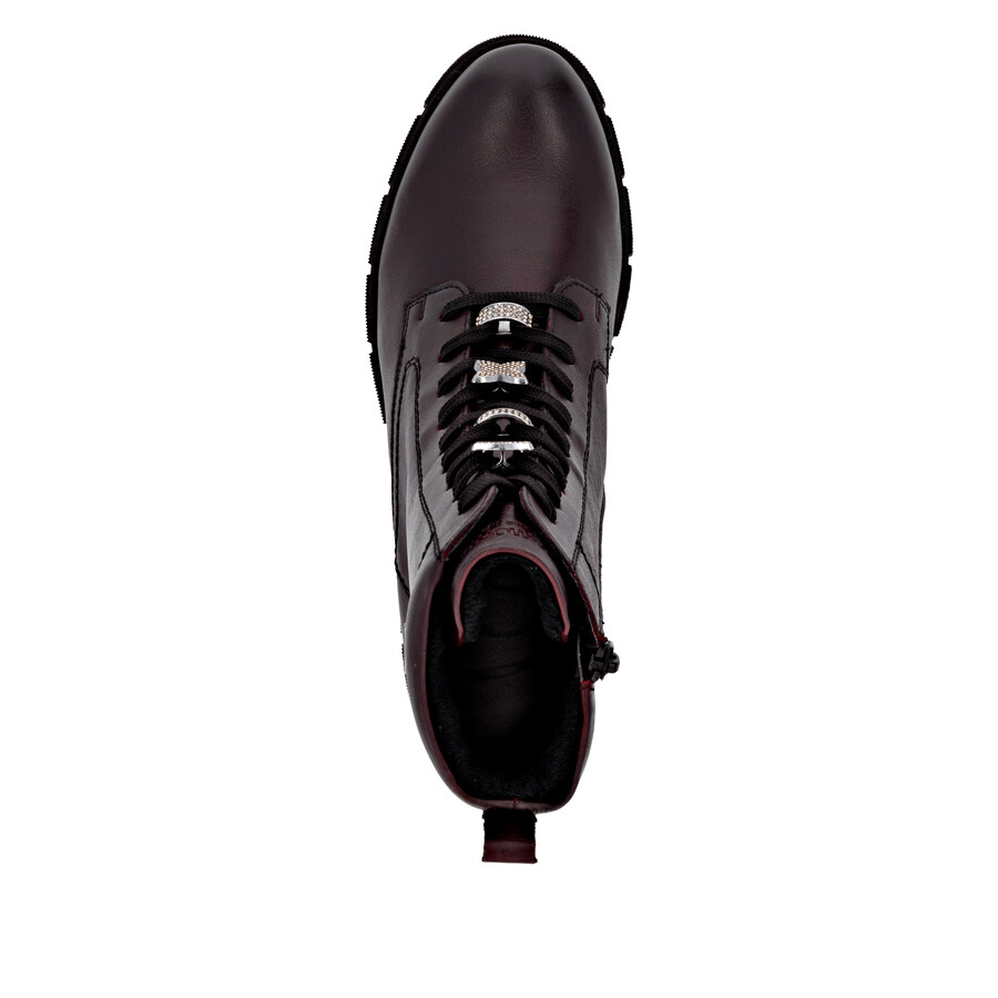 rote damen-stiefel mit reißverschluss remonte d2s73-35