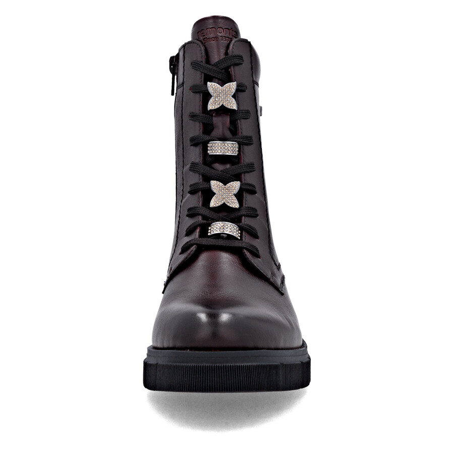 rote damen-stiefel mit reißverschluss remonte d2s73-35