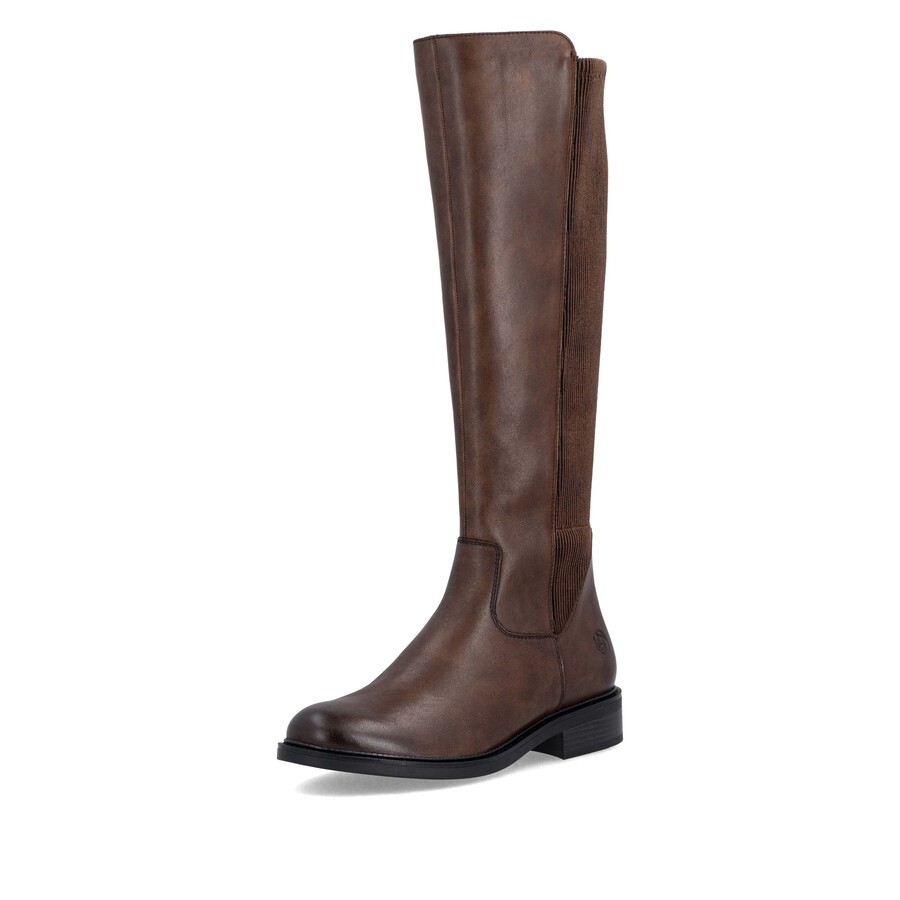 braune damen-stiefeletten mit reißverschluss remonte d2w74-25