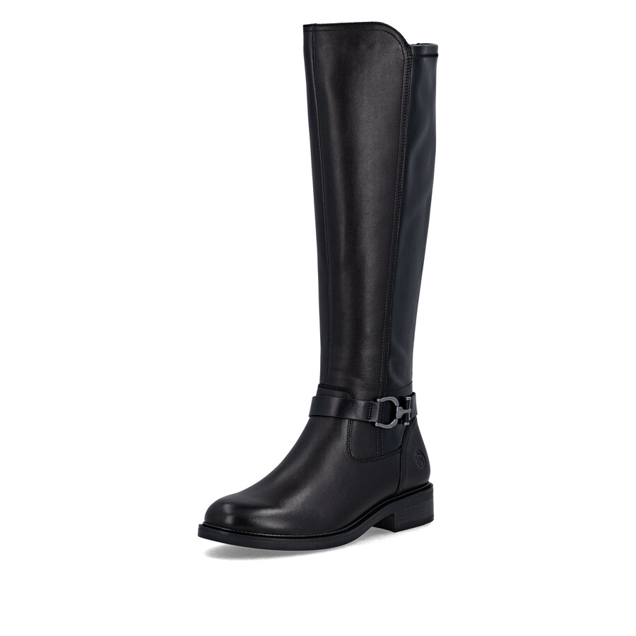 schwarze damen-stiefeletten mit reißverschluss remonte d2w77-00