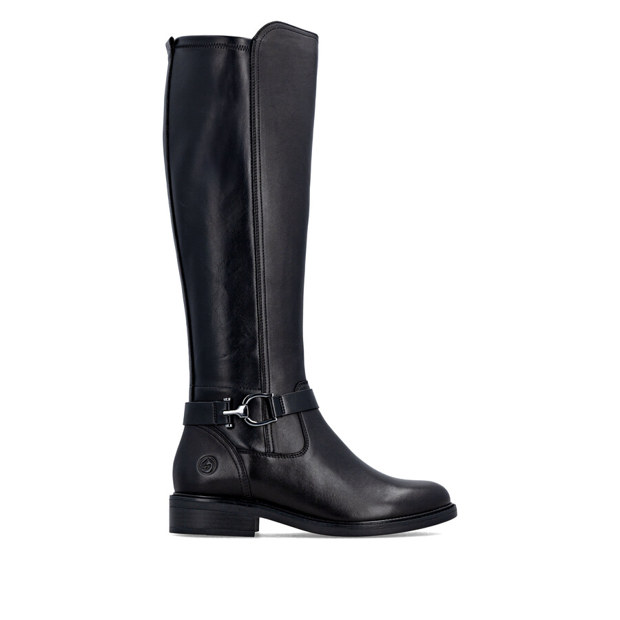 schwarze damen-stiefeletten mit reißverschluss remonte d2w77-00