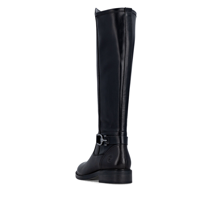 schwarze damen-stiefeletten mit reißverschluss remonte d2w77-00