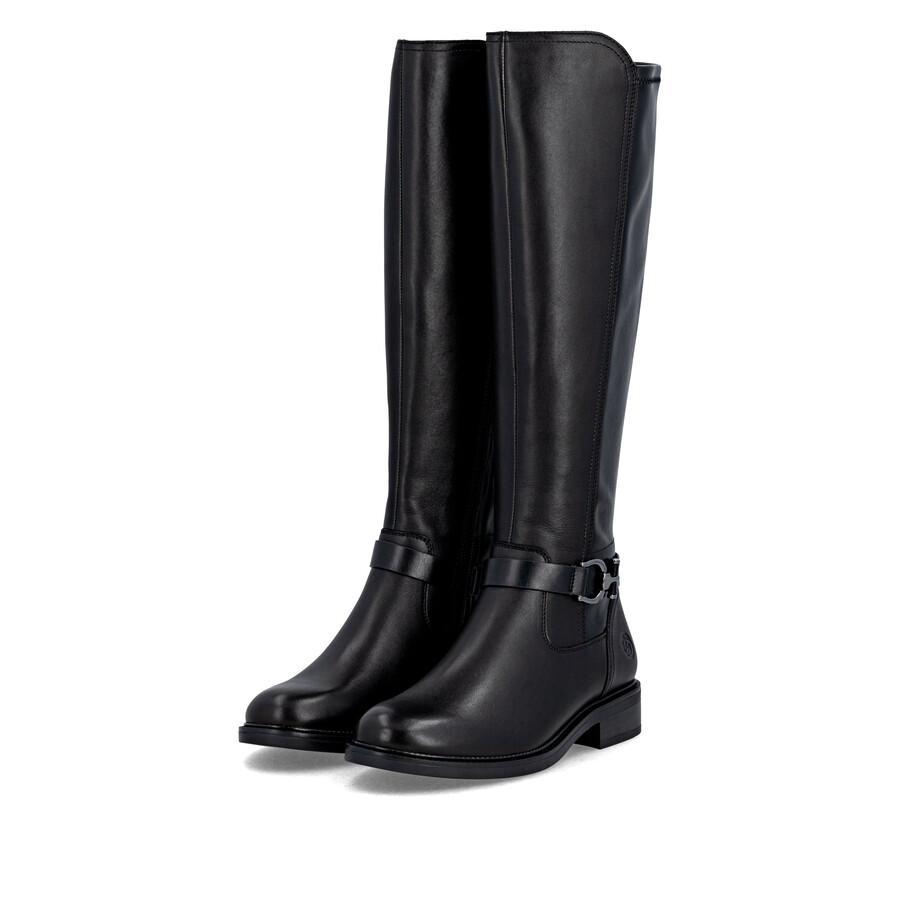 schwarze damen-stiefeletten mit reißverschluss remonte d2w77-00