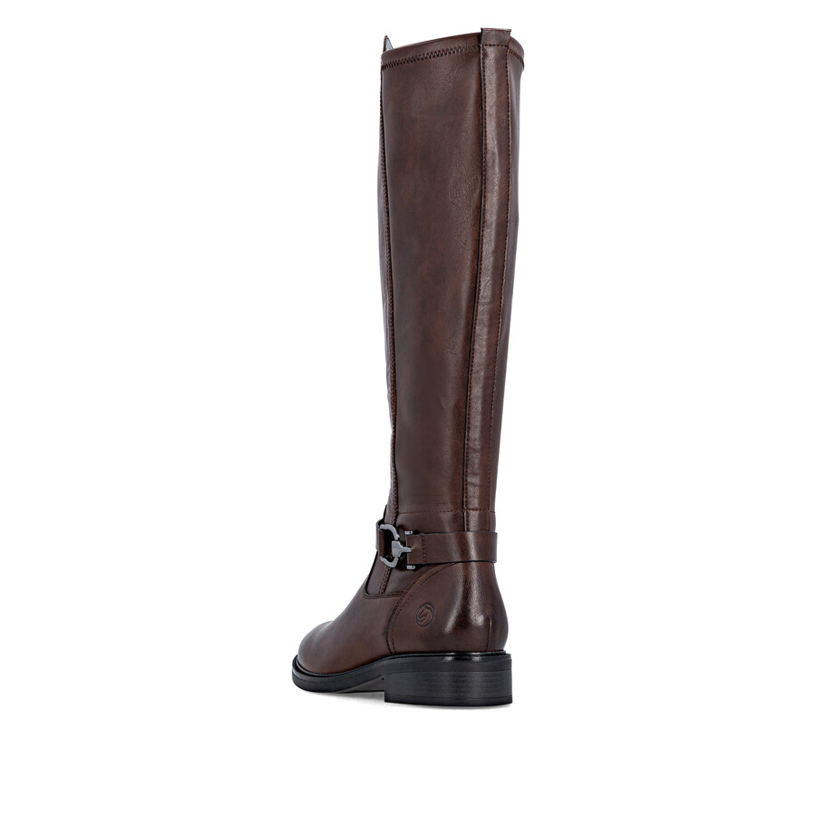 braune damen-stiefeletten mit reißverschluss remonte d2w77-25