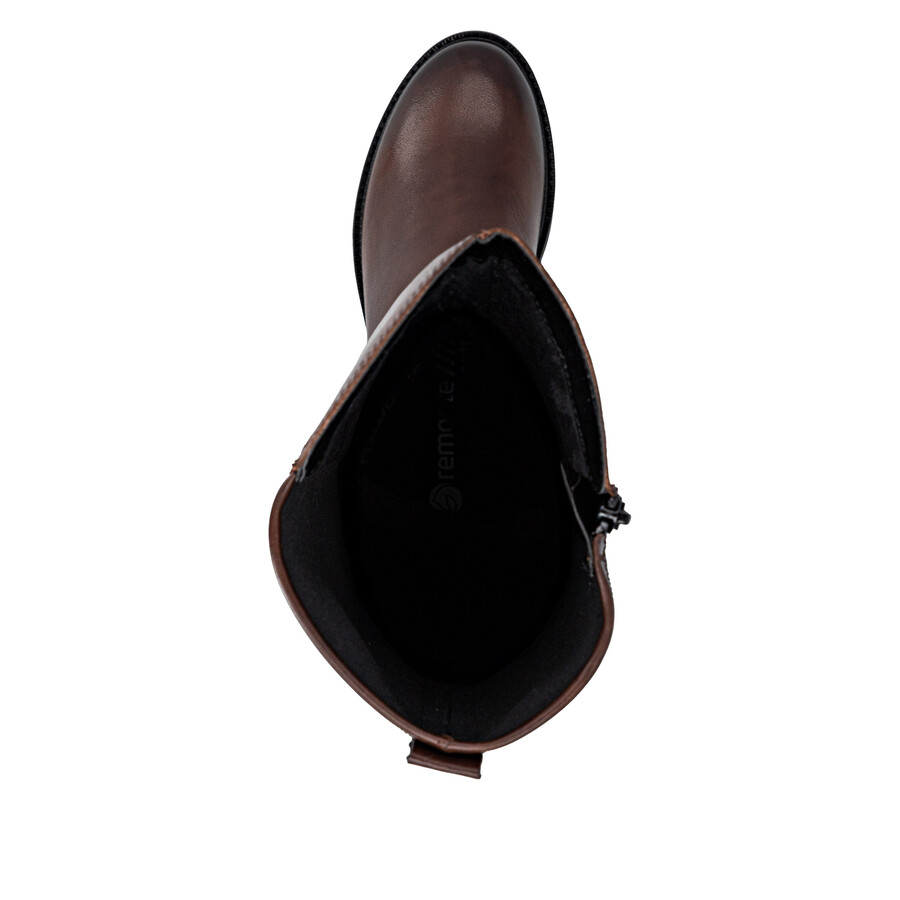 braune damen-stiefeletten mit reißverschluss remonte d2w77-25