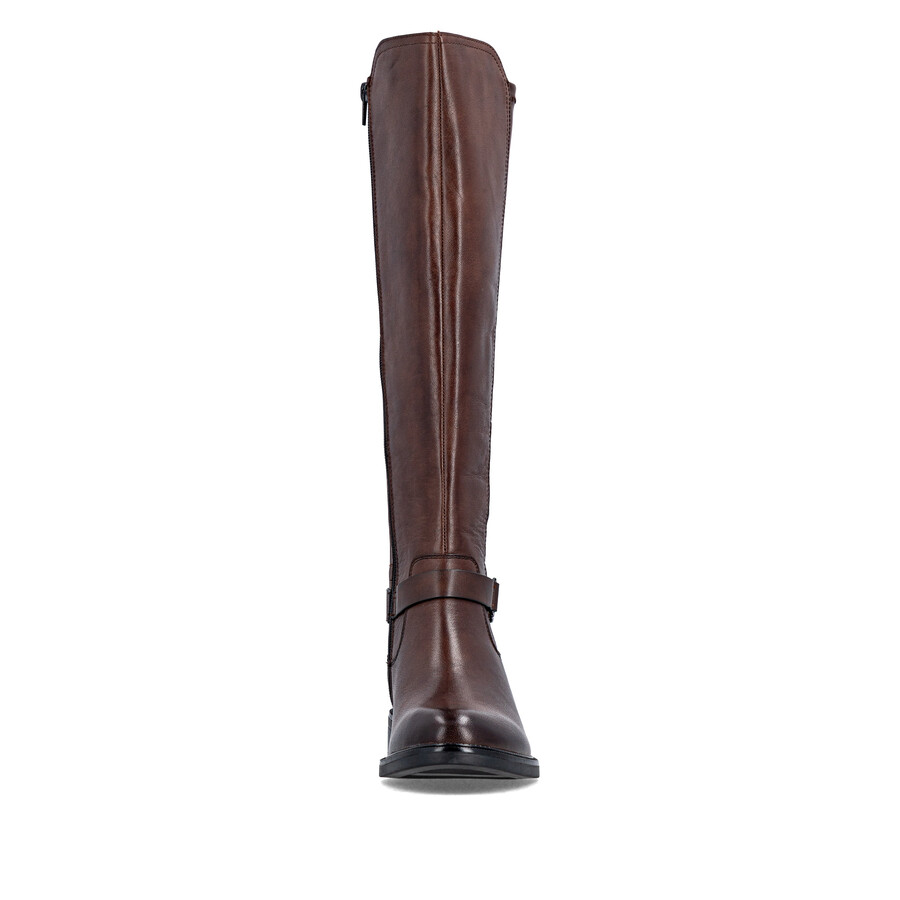 braune damen-stiefeletten mit reißverschluss remonte d2w77-25