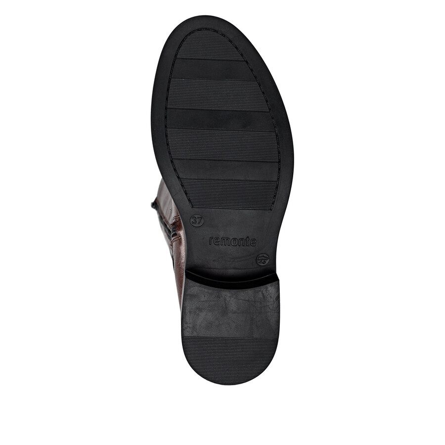 braune damen-stiefeletten mit reißverschluss remonte d2w77-25