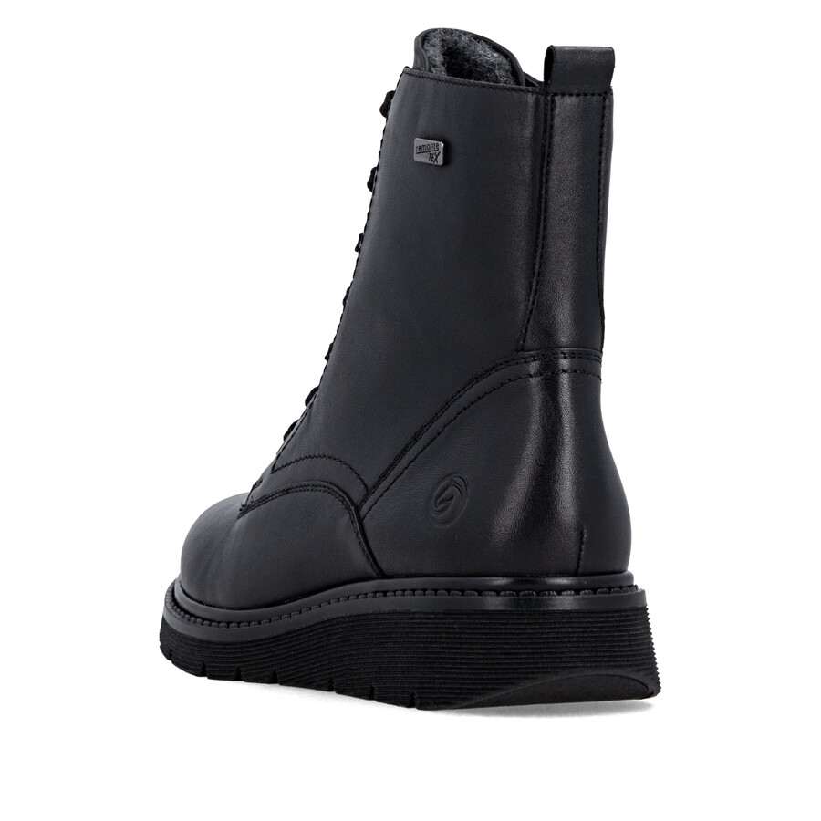 schwarze damen-stiefeletten mit reißverschluss remonte d3979-00
