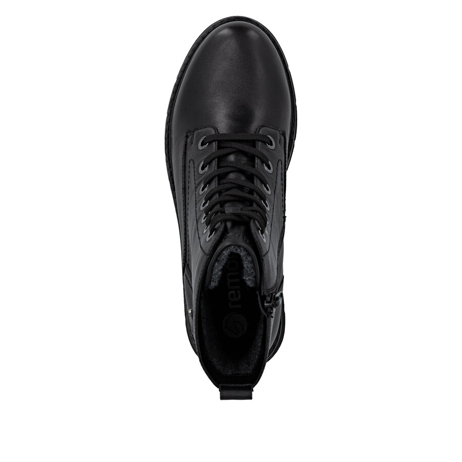 schwarze damen-stiefeletten mit reißverschluss remonte d3979-00