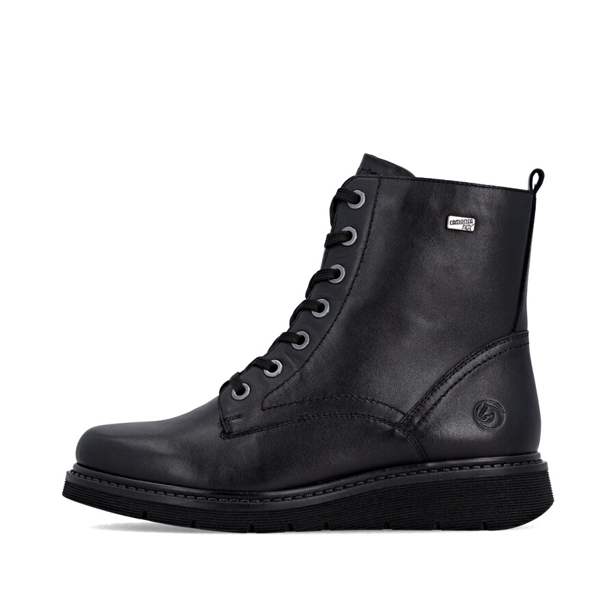 schwarze damen-stiefeletten mit reißverschluss remonte d3979-00