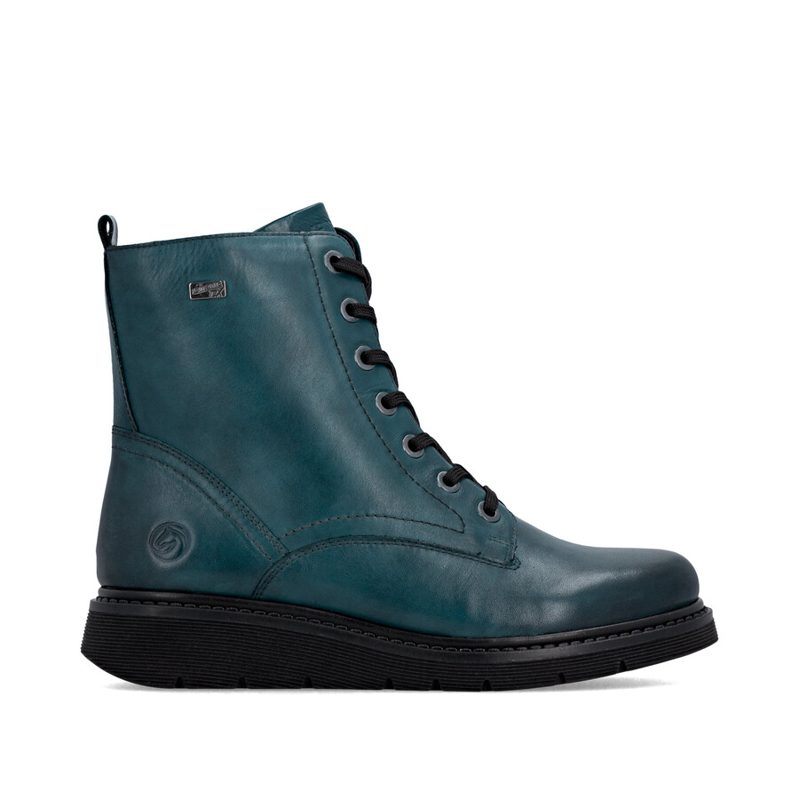 blaue damen-stiefeletten mit reißverschluss remonte d3979-12