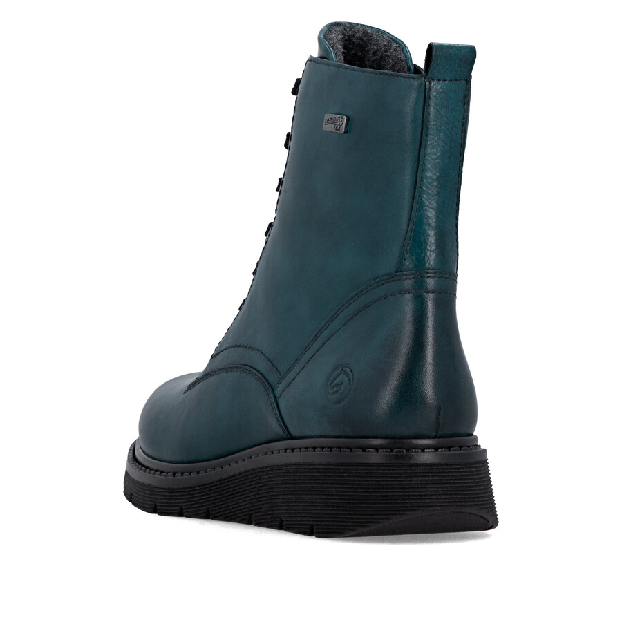 blaue damen-stiefeletten mit reißverschluss remonte d3979-12