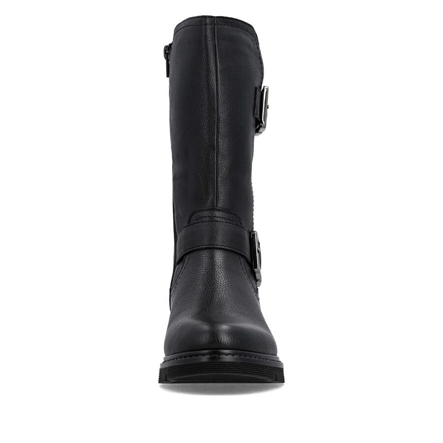 schwarze damenstiefel mit reißverschluss remonte d3980-00