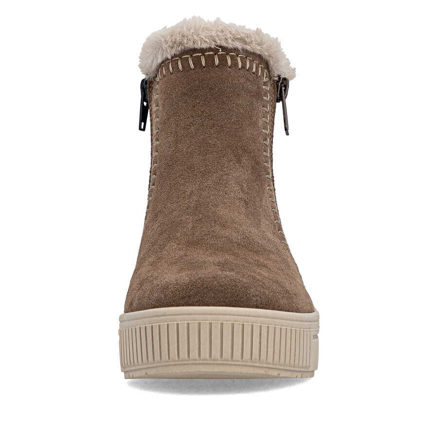 braune damenstiefel mit reißverschluss remonte d3b70-20