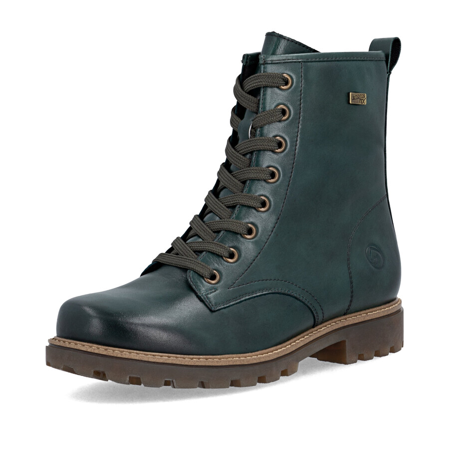 grüne damen-stiefel mit reißverschluss remonte d3c70-54