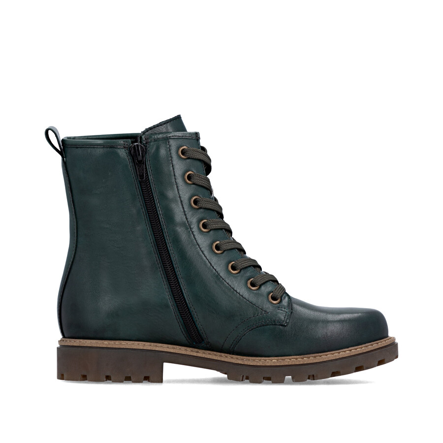 grüne damen-stiefel mit reißverschluss remonte d3c70-54