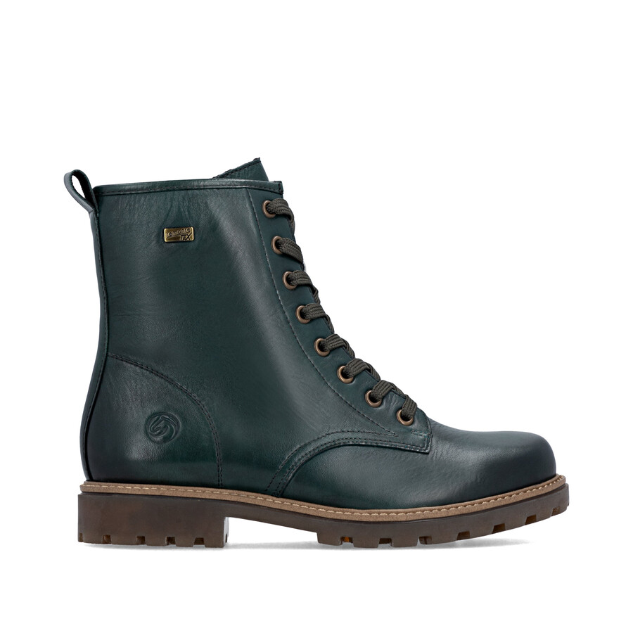 grüne damen-stiefel mit reißverschluss remonte d3c70-54