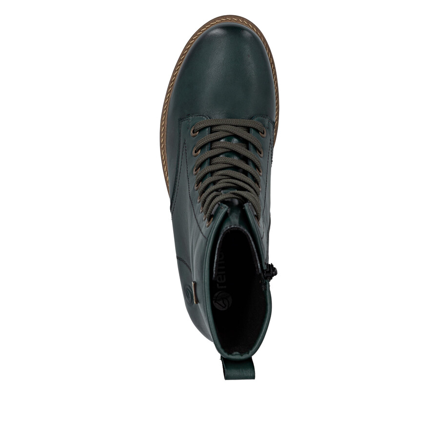 grüne damen-stiefel mit reißverschluss remonte d3c70-54