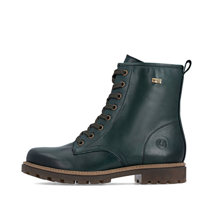 grüne damen-stiefel mit reißverschluss remonte d3c70-54