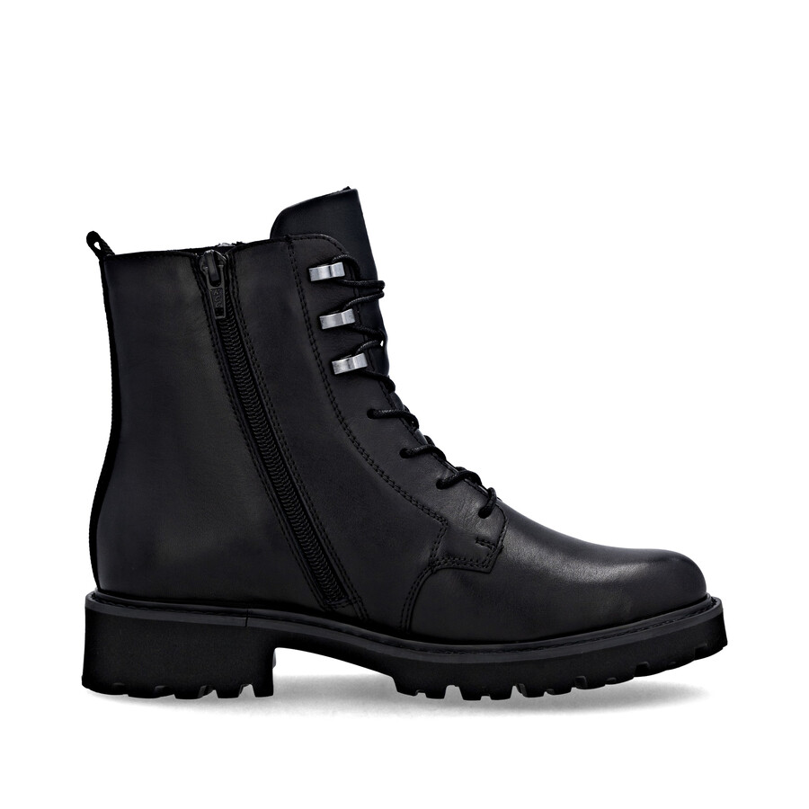 schwarze damen-stiefeletten mit reißverschluss remonte d8656-00