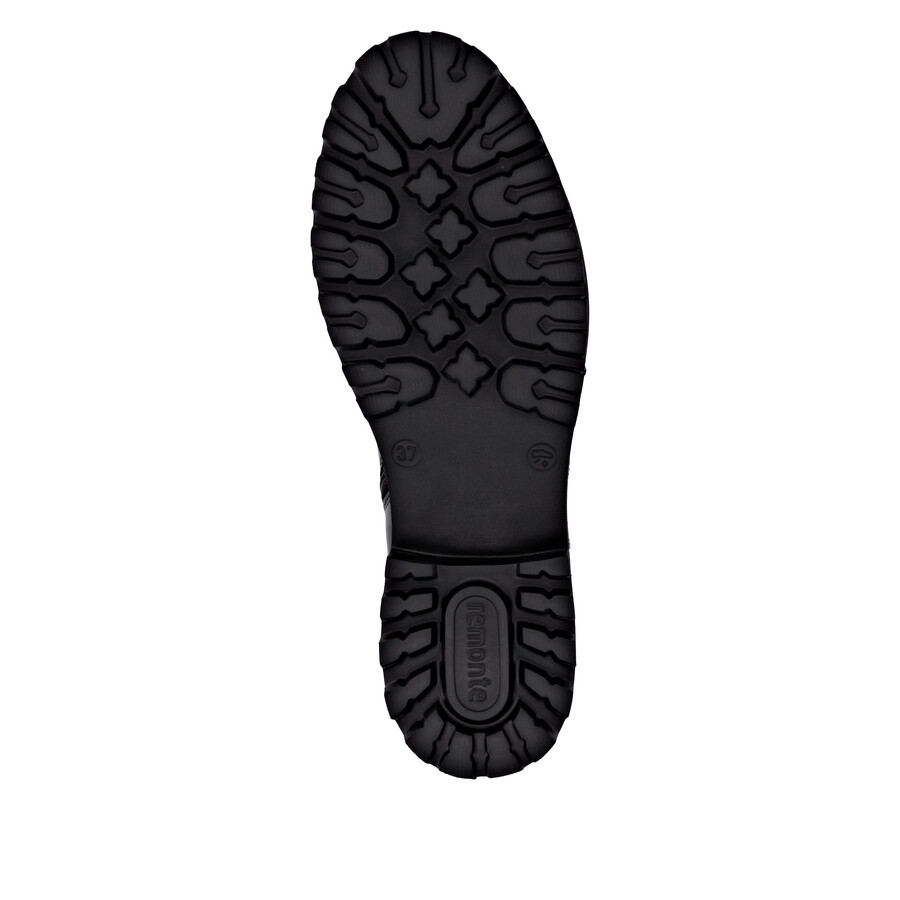 schwarze damen-stiefeletten mit reißverschluss remonte d8656-00