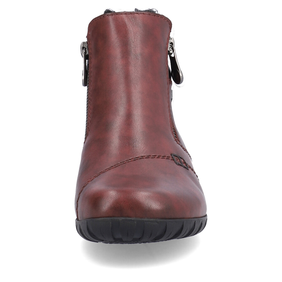 rote damen-stiefel mit reißverschluss rieker l4655-35