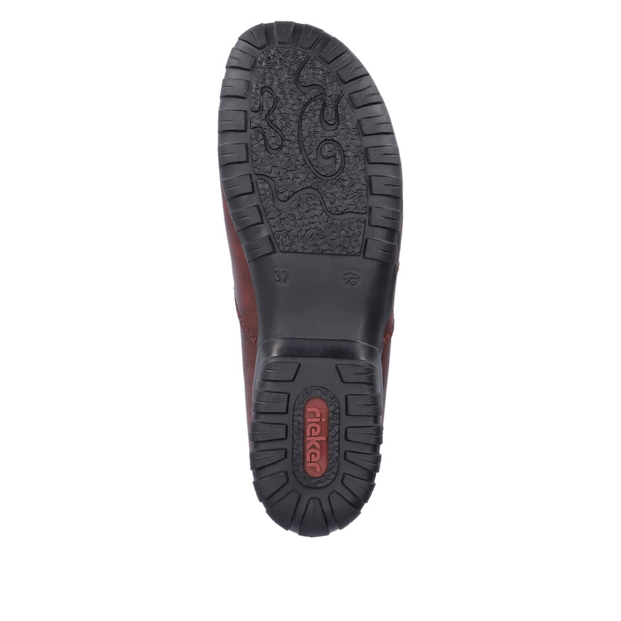 rote damen-stiefel mit reißverschluss rieker l4655-35