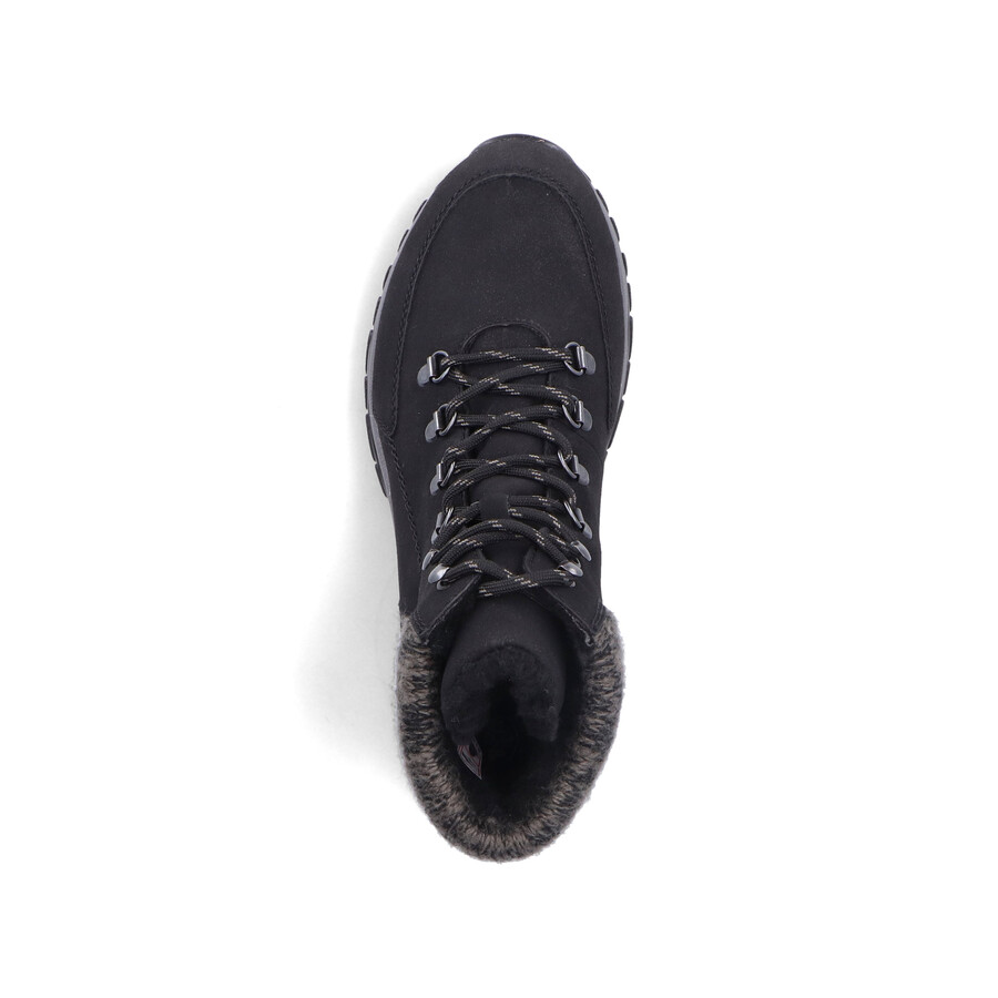 schwarze elastische stiefel für damen rieker m9610-00