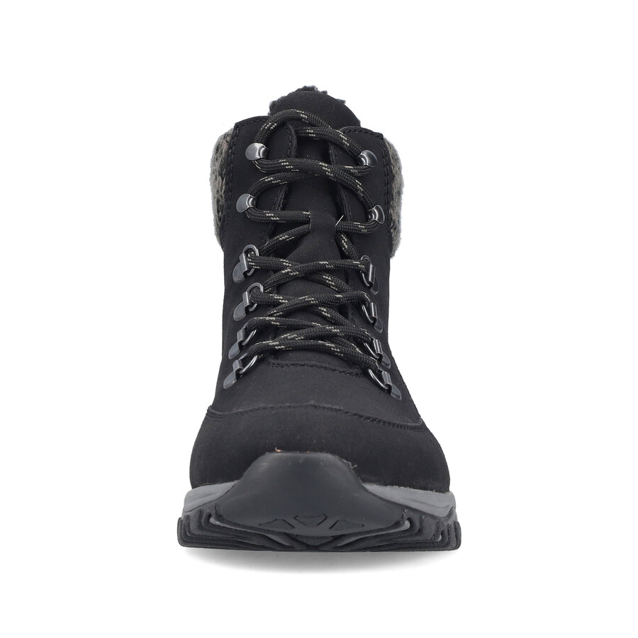 schwarze elastische stiefel für damen rieker m9610-00