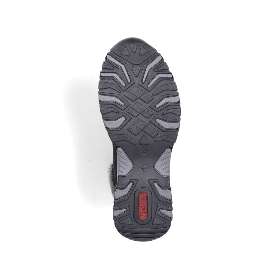 schwarze elastische stiefel für damen rieker m9610-00