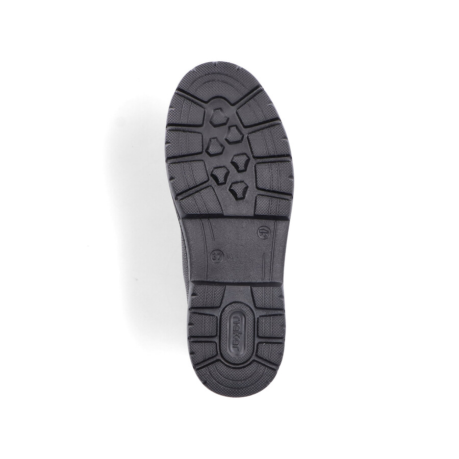 silberneplatinfarbene reißverschlussstiefel für damen rieker n0031-90
