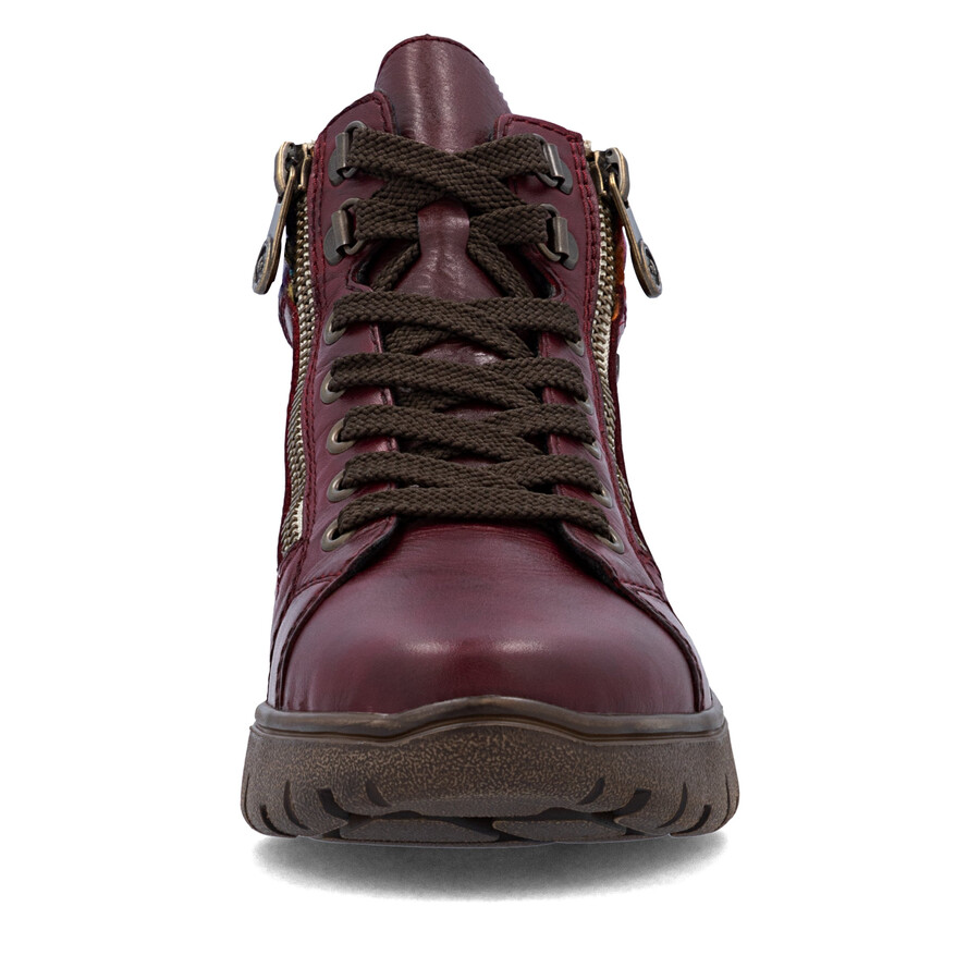 rote damen-stiefel mit reißverschluss rieker n1305-35