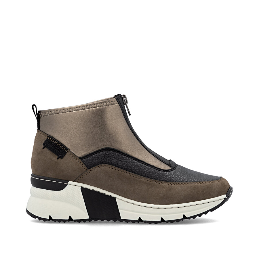 braune damen-stiefel mit reißverschluss rieker n6352-25