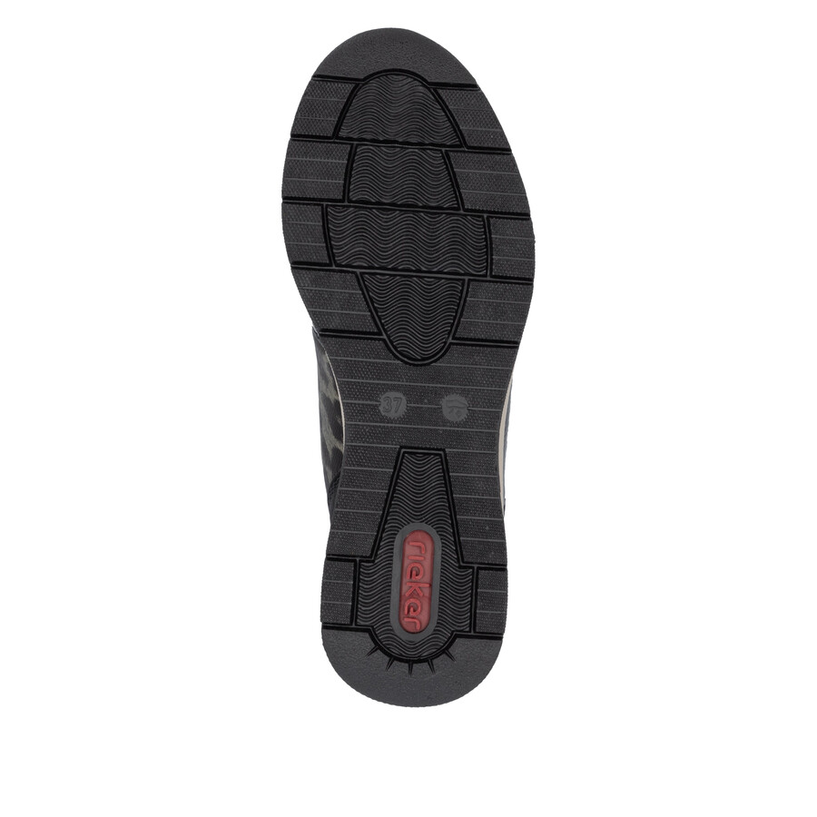 schwarze damen-stiefel mit reißverschluss rieker n9362-00