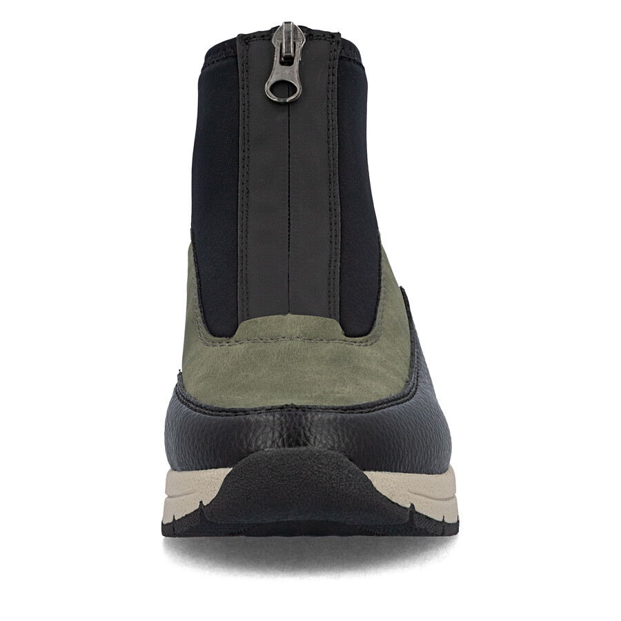 grüne damen-stiefel mit reißverschluss rieker n9362-54