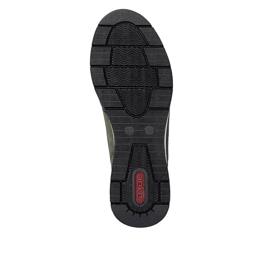 grüne damen-stiefel mit reißverschluss rieker n9362-54