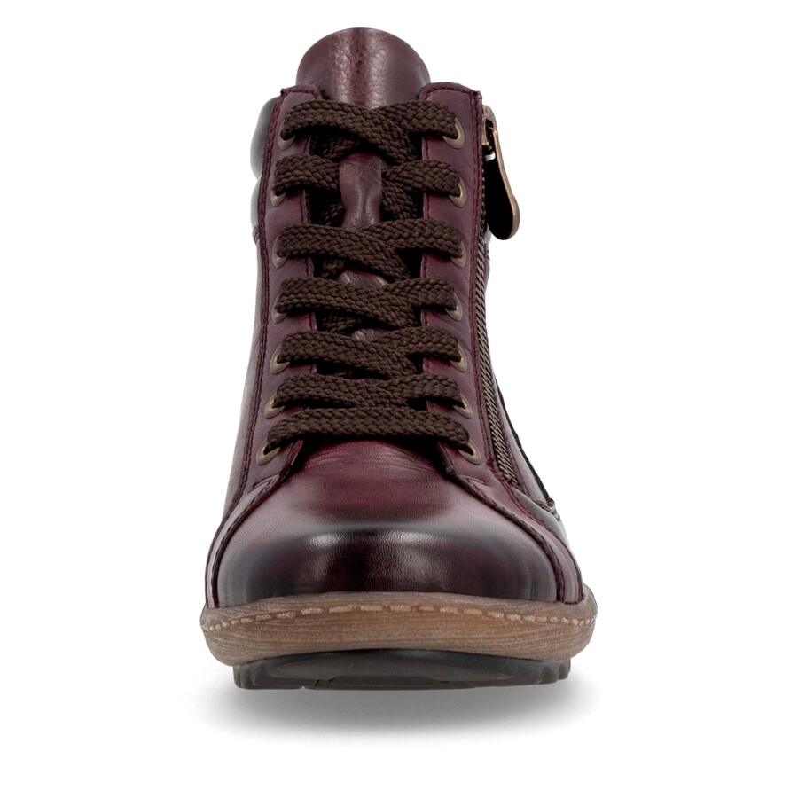 rote damen-stiefeletten mit reißverschluss remonte r1458-35